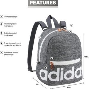 Small Gray Adidas Backpack